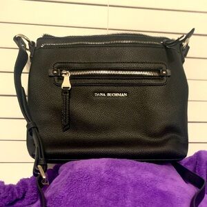 Dana Buchman Black Crossbody Purse, Preloved in great excellent used condition.